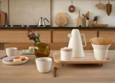 Coffee Set With a Wooden Tray by Luca Nichetto - #design, #productdesign, #industrialdesign, #objects