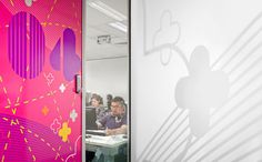 AICT Office. Designed by The Globe @enviromeant.com #graphics #wall