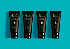 Male grooming and skincare travel packaging for Triumph & Disaster designed by DDMMYY #packaging #typography