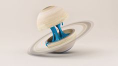 Novalis - Illustrations by Foreal #centre #saturn #core #space #illustration #liquid #planets