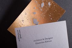 golden concrete business card architecture gold architect best modern minimal structure beton foil print printing technique beautiful design