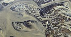 Andre → Iceland. River. → Empyrean pattern real river 1 #erosion #photography #arial #iceland #river