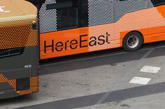 Here East shuttle bus livery, by Dn&co