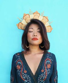 Flour Crowns: Delicious Food Crowns Self-Portraits by Lauren Hom
