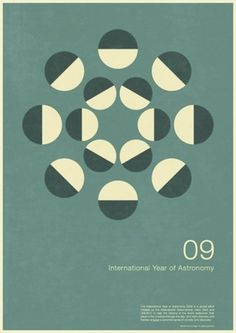 Year of Astronomy poster design | David Airey, graphic designer #modernism #minimalist