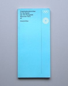 Otl Aicher 1972 Munich Olympics - Brochures #otl #olympics #aicher