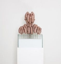 The Supermarket #sculpture #head #hotdog