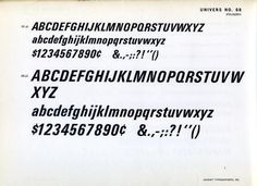 Univers 68 by Adrian Frutiger #typography