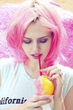 lindsey #fashion #hair #pink #summer