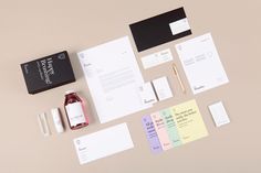 Brand identity for dental clinic in Barcelona, Spain designed by Mayra Monobe. mindsparkle mag color colorful stationery business card logo