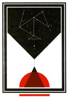 Hidden History on the Behance Network #red #sky #shapes #graphic #black #constellations