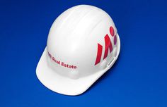 mb real estate market construction business card blue red logo logotype branding corporate design identity mindsparklemag design