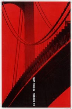 MoMA | The Collection | Tomoko Miho. 65 Bridges To New York. 1968 #miho #design #swiss #tomoko