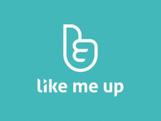 Like Me Up by The Like Minded #identity #branding #logo #social #hand #thumb #constructed