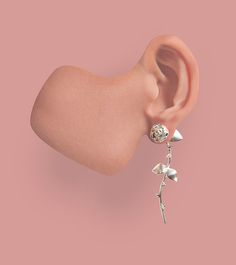 Bulls & Roses jewellery artwork by SMITH/GREY #pink #surrealism #graphic #jewellery #paper #illustration #surreal #hand