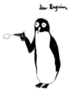 Maria Fischer · Portfolio · Illustration #fischer #gun #illustration #maria #penguin #animal