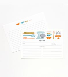Baker's Recipe Cards #card #kitchen #cards #receipe