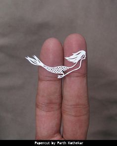 Miniature Papercut - mermaid #papercut #miniature #mermaid