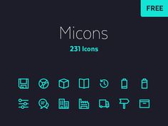 Micons : 231 Free Mini Line Icons