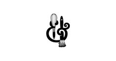 whisk&brush logo — designed by Ryan Crane #white #branding #black #whisk #brush #and #logo #typography