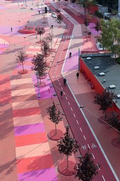 Copengagen Bicycle alley and buildings with amazing colors #bright #architecture #art #exterior #buildings