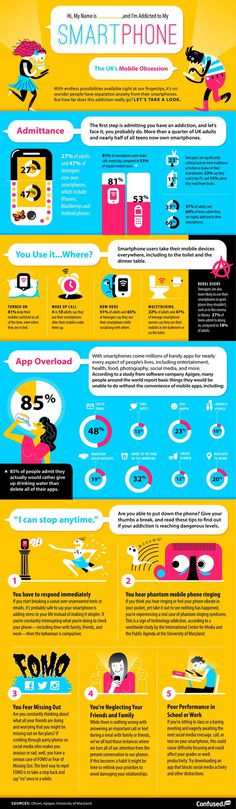 Smartphone addiction #tech #infographics #addiction #smartphone