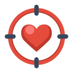 See more icon inspiration related to target, heart, love, aim, valentines day, targeting, shooting and weapons on Flaticon.