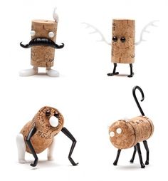 DIY cork stopper animals by reddish studio + oded friedland #reddish #studio #animals