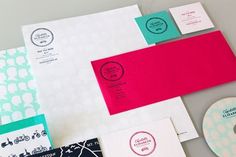 design work life » cataloging inspiration daily #white #red #business #card #seal #envelope #collateral #logo #letterhead #teal