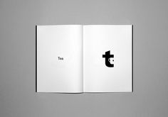 T is for... tea #negative #print #book #space #foil
