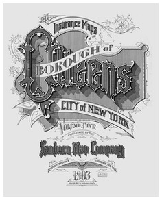 Sanborn Fire insurance map Borough of Queens 1903 typography