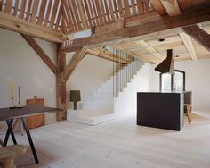 Red Barn by Thomas Kroger converting a barn in an attractive holiday destination - HomeWorldDesign (11) (Custom) #interior #old #house #barn #design #architecture #converting