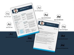 Free Photoshop Resume Template with Matching Cover Letter