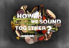 How Do We Sound Together? #guitar #trumpet #photo #violin #notes #sound #music #instruments #collage