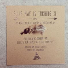 NYC baby! | A SWEET SPIRIT #indian #feather #invitation