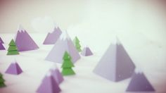 Hot 2012 on the Behance Network #cut #snow #out #paper #mountains #trees #winter