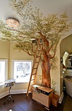 Secret Treehouse Play Room #interior #design #decor #deco #decoration