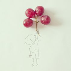 Everyday Objects Cleverly Incorporated Into Whimsical Illustrations DesignTAXI.com #cartoon #illustration #everyday #items
