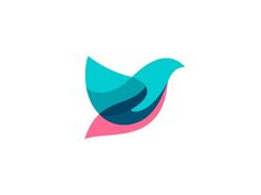 Pigeon by Brandberry #hidden #shapes #geometric #bird #logo #hand