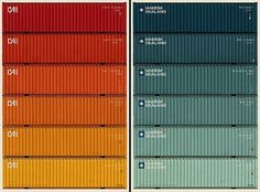 Maersk Sealand Shipping Containers #packaging #color