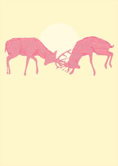 shotopop_ragimals_003 #antler #deer #lines #buck #illustration