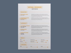 Free Simple CV Template with Clean Design