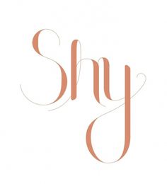 HenrikMarker.dk #shy #lettering #typography