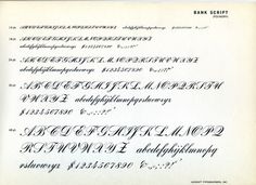 Daily Type Specimen | Bank Script was designed in 1895 by James West for... #typography