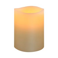 Ivory Smooth Wax LED Flameless Candle, 8 x 10 cm