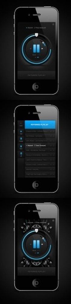 iPhone Music Player on the Behance Network #mobile #interface