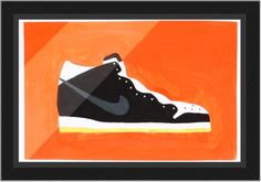 Michael Arnold - Illustration + Design - Acrylic on Gloss paper A3, possibly up for sale… #shoes #illustration #nike #sneakers #painting #street #fashion #footwear