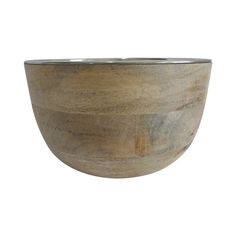 Timber Bowl with Stainless Steel Insert 22cm