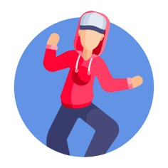 See more icon inspiration related to fun, peple, street dance, art and design, dance, dancer, dancing, celebration, urban, flow, party and people on Flaticon.