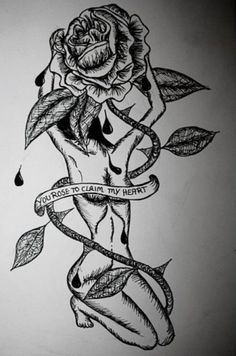 VINCENT #rose #illustration #tattoo